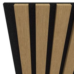 EBS Akustický panel Oak dark brown 28,5x275 cm lamely na plsti - galéria #1