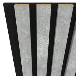 EBS Akustický panel Betónová sivá 28,5x275 cm lamely na plsti - galéria #1