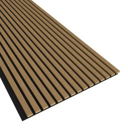 EBS Akustický panel Oak dark brown 60,4x275 cm lamely na plsti - galéria #3
