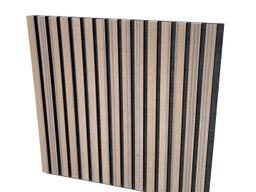 EBS Akustický panel Orechová tmavá dyha 60x60 cm lamely na plsti - galéria #1