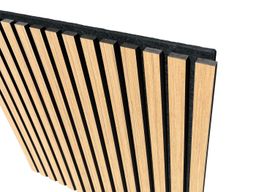 EBS Akustický panel Čerešňová dyha 60x60 cm lamely na filcu - galéria #1