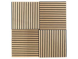 EBS Akustický panel Čerešňová dyha 60x60 cm lamely na filcu - galéria #3