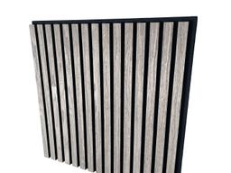 EBS Akustický panel Orechová svetlá dyha 60x60 cm lamely na plsti - galéria #1
