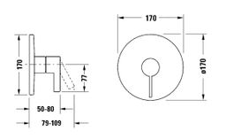 Duravit D-Neo Sprchová poomietková batéria, chróm DE4210010010 - galéria #3