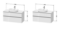 Duravit D-Neo Skrinka pod umývadlo 120 cm, matný grafit DE496904949 - galéria #2