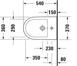 Duravit D-Neo Závesný bidet, biely 2295150000 - galéria #5