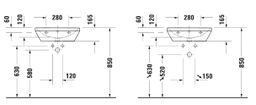 Duravit D-Neo Umyvadlo 55 cm, bílá 2366550000 - galéria #4