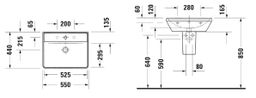 Duravit D-Neo Umyvadlo 55 cm, bílá 2366550000 - galéria #5