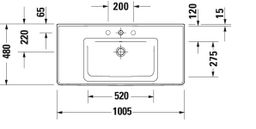 Duravit D-Neo Umývadlo 100,5 cm, biele 2367100000 - galéria #5
