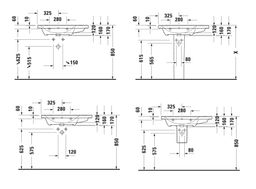 Duravit D-Neo Asymetrické umývadlo 80 cm, ľavé, biele 2369800000 - galéria #4