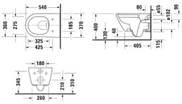 Duravit D-Neo Závesná WC, Rimless, biela 2577090000 - galéria #13