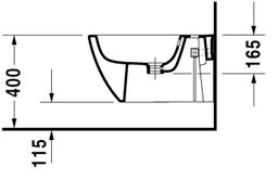 Duravit Happy D.2 Závesný bidet, matný antracit 2258151300 - galéria #2