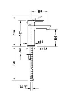 Duravit A.1 Umývadlová batéria, chróm A11020002010 - galéria #2