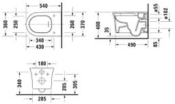 Duravit White Tulip Závesné WC , Rimless, HygieneGlaze biele 2576092000 - galéria #8