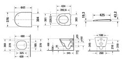 Duravit D-Neo Závesné WC so sedátkom, Rimless, biele 45880900A1 - galéria #9