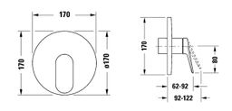 Duravit Wave Podomietková sprchová batéria, chróm WA4210010010 - galéria #1