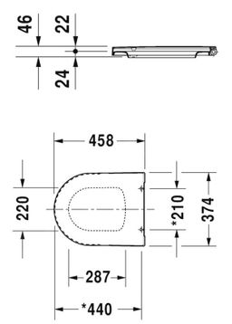 Duravit ME by Starck Záchodová doska, matná biela 0020013200 - galéria #2