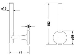 Duravit Starck T Držiak na toaletný papier, matná čierna 0099394600 - galéria #1