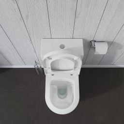 Duravit ME By Starck WC kombi misa, HygieneGlaze, alpská biela 2170092000 - galéria #7