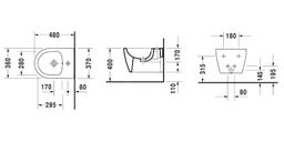 Duravit ME By Starck Závesný bidet Compact, WonderGliss, alpská biela 22901500001 - galéria #1