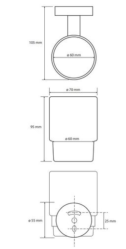 Bemeta Grafitový držiak na kefky Sklenený 156110012 - galéria #4