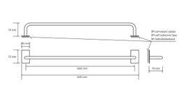 Bemeta Držiak na uteráky Easy 600 mm, matný chróm 163104045 - galéria #2