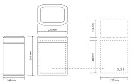 Bemeta Odpadkový kôš, 6 l, ochrana proti odtlačkom prstov, matná nerezová oceľ 126115395 - galéria #1