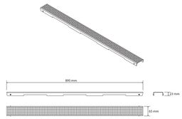 Bemeta Kare Rošt pre žľab 90 cm, nerezová oceľ 254657055 - galéria #1