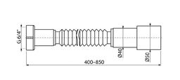 Alcadrain Flexi pripojenie 6/4" a 4 alebo 5 cm A77 - galéria #1