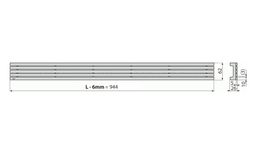 Alcadrain Stream Rošt pro liniový podlahový žlab 95 cm, nerez mat STREAM-950M - galéria #1