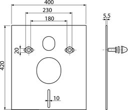 Alcadrain Izolačná doska pre WC a bidet M930 - galéria #1