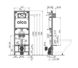 Alcadrain Modul pre umývadlo a batériu A108F/1500 - galéria #1
