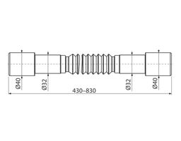 Alcadrain Flexi link 40-32×32-40 mm A794 - galéria #1