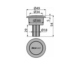 Alcadrain Tlačidlo kompletné P0014-ND - galéria #1