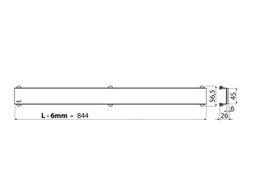 Alcadrain Sklenená mriežka pre lineárny podlahový žľab 85 cm, sklo-čierna GL1204-850 - galéria #1