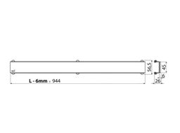 Alcadrain Sklenená mriežka pre lineárny podlahový žľab 95 cm, sklo-čierna GL1204-950 - galéria #1