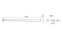Alcadrain Podlahová lišta 120 cm, nerezová oceľ, pravá APZ904M/1200 - galéria #1