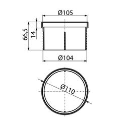 Alcadrain Alcaplast Predĺženie odtokového hrdla DN105 APV0800 - galéria #1
