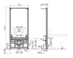 Alcadrain Montážny rám pre bidet A105/1120 - galéria #1