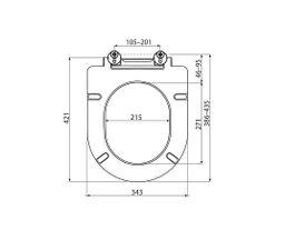 Alcadrain Záchodová doska, duroplast A678S - galéria #1