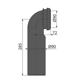 Alcadrain Odpadové koleno DN90 Slim, M968 - galéria #1