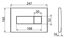 Alcadrain Set modul na stenu, WC Urban City, sedadlo s tlačidlom chróm mat M372 KAE009 - galéria #4