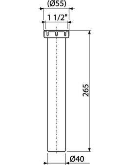 Alcadrain Medzikus s upevňovacou maticou 6/4", A44MN-DN40-ECO - galéria #1