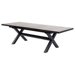 Autronic Twist AZT-G1920GREY Rozkladací záhradný stôl 200–260 × 100 cm, keramická doska, hliník, čierna - galéria #3
