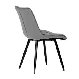 Autronic Partitura CT-384GREY4 Jedálenská stolička, zamat matný, sivá - galéria #6