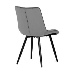 Autronic Partitura CT-384GREY4 Jedálenská stolička, zamat matný, sivá - galéria #8