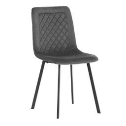 Autronic Partitura DCL-973GREY4 Jedálenská stolička, zamat matný, sivá - galéria #1