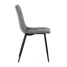 Autronic Partitura DCL-X7015GREY2 Jedálenská stolička, zamat matný, sivá - galéria #3