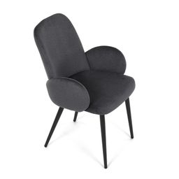 Autronic Jazz DCL-X7129GREY2 Jedálenská stolička, zamat matný, tmavo sivá - galéria #3