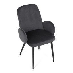 Autronic Jazz DCL-X7129GREY2 Jedálenská stolička, zamat matný, tmavo sivá - galéria #2
